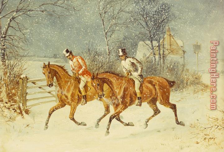 Henry Thomas Alken Going Out In A Snowstorm